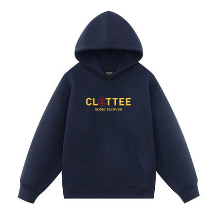 CLOT x CLOTTEE American Classic Minimalist Embroidery Brand Logo 420g Heavyweight French Terry Structured Loose Oversized Drop Shoulder Top Preppy Style Daily Commute Autumn Winter Pullover Hoodie Unisex
