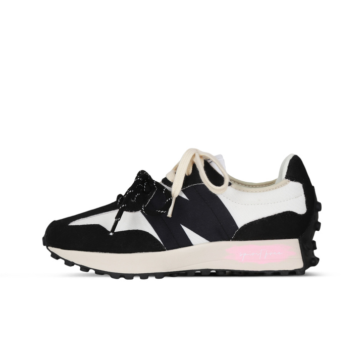 [Custom Sneakers] New Balance NB 327 'Missing' Panda Casual Style Niche Premium Cushioning Breathable Supportive Low-Top City Commuter Running Shoes Unisex Black White Pink