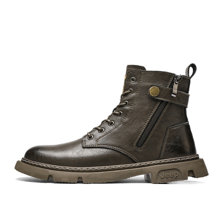 Jeep Exquisite Fashion Light Luxury Classic Martin Boots Daily Formal Retro Workwear Style Minimalist Trendy Versatile Comfortable Casual Ankle Boots Platform Men's