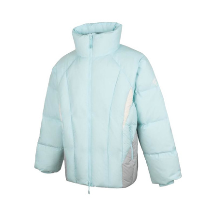 adidas FUSTL DOWN JKT Fashion Versatile Comfortable Zipper Stand Collar Down-Filled Jacket Men's Light Blue