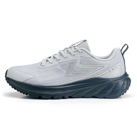 Xtep New Edition Niche Outdoor Sports Shock Absorption Breathable Lightweight Low-Top Trail Training Sprint Physical Test Exam Running Shoes Men's Shadow Gray