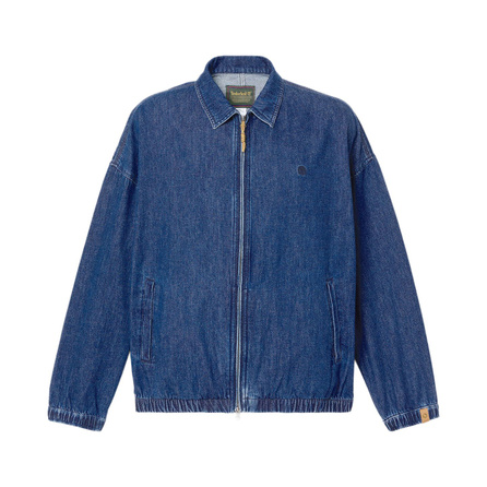 Timberland Collared Zip Breathable Loose Self-Driving Trip Long Sleeve Denim Jacket Unisex