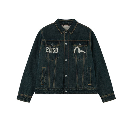 EVISU 2026 Autumn Trademark And Seagull Print Denim Jacket Men's
