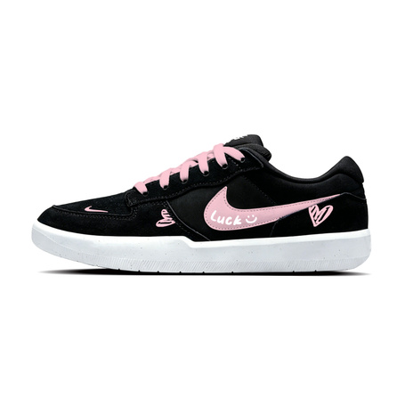 [Custom Sneakers] Nike SB Force 58 Sweet Heartbeat Leather Textile Special Gift Bag Suede Stardust Texture Minimalist Classic Silhouette Commute Versatile Wear-Resistant Low-Top Skate Shoes Unisex White