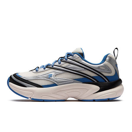 FILA FUSION LIGHT Trace Shoes Fashion Versatile Low-Top Casual Running Shoes Men's Beige Blue
