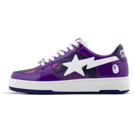 JJ LIN x A BATHING APE BAPE STA M1 Fashion Versatile Low-Top Skate Shoes Men's Purple White