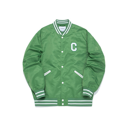 COVERNAT 2024 Spring Summer Streetwear Jacket Preppy Style Baseball Jacket Green Apple