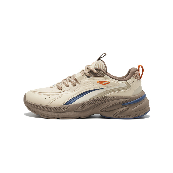 Hongxing Erke Kunlun 5 Windproof Dirt-Resistant Leather Upper Light Bounce Cushioning Commute Daily Comfortable Versatile Wear-Resistant Non-Slip Low-Top Casual Shoes Men's Light Linen
