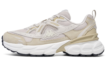 Kappa Comfortable Fashion Minimalist Fabric Synthetic Leather Slip-Resistant Wear-Resistant Lightweight Low-Top Casual Running Shoes Unisex Beige Brown Grey
