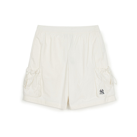MLB Basic New York Yankees Gofcore Casual Fashion Simple Versatile 5-Inch Cargo Shorts Unisex Ivory