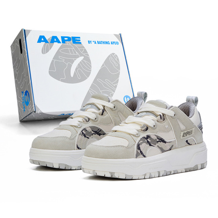 Aape Ape Head Vintage Ape Face Logo Camo American Street Skateboard Hip-Hop Millennium Style Casual Comfortable Fit Outdoor Sports Basketball Gift Box Cushioning Wear-Resistant Breathable Low-Top Skate Shoes Unisex