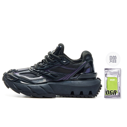 OGR Armored Collection Low-Top Chunky Sneakers Unisex Black Warrior