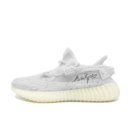 Custom Sneakers adidas originals Yeezy Boost 350 V2 'Coconut Milk Grey' Knit 'Jinling Trend Creation' Premium Grey Sport Minimalist Fresh Fashion Trendy Anti-Slip Wear-Resistant Low-Top Casual Shoes Unisex Grey