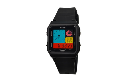 Custom Watch CASIO Modified Series Water Resistant 200M LF-20W-1AJF Modified - Undercurrent Spectrum Quartz Movement Resin Strap Japanese/Korean Watch Men's Watch Colorful Dial
