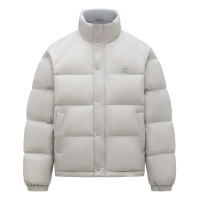 CLIMAX VISION Zip-Fly Water-Repellent 90% Down Letter 3D Embroidery Retro Windproof Classic Thickened Warm Cold-Resistant Short Puffer Jacket Unisex серый
