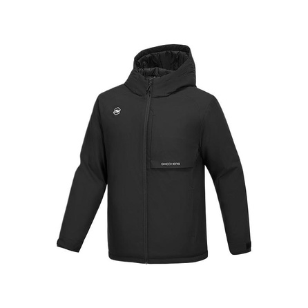 Skechers Comfort Sport Series Warm Casual Versatile Loose Long Sleeve Jacket Coat Men's Carbon Black