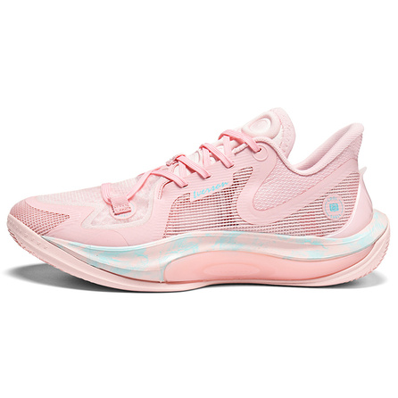 IVERSON Anti Slip Wear Resistant Low Top Basketball Shoes Unisex Soft Peach Pink Teal