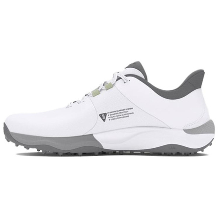 Under Armour Drive Pro Spikeless Golf Wide 'White Metallic Gun Metal'