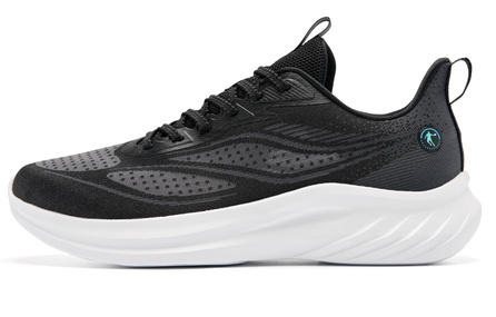 Qiaodan Qingsu 5.0 LITE Sport Casual Lightweight MONO Mesh Upper Soft Bouncy Comfort Thick Sole Cushioning Anti-Slip Wear-Resistant Breathable Lightweight Low-Top Casual Training Running Shoes Men's Black