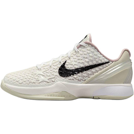 Nike Zoom Kobe 6 Anti-Slip Wear-Resistant Low-Top Children's Basketball Shoes White Teenagers