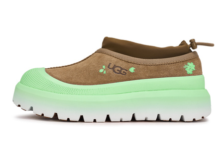 Custom SneakersUGG 811 Made Fragrant Orchid Color Block Fresh Graffiti Autumn/Winter Fleece-Lined Warm Slip-On Non-Slip Low-Top Casual Shoes Unisex Chestnut Brown