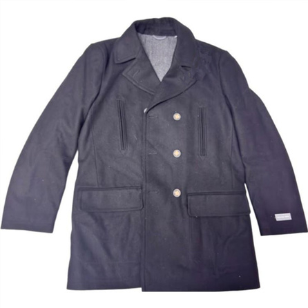 MICHAEL KORS Double-Breasted Solid Color Lapel Long Sleeve Overcoat Men's Black