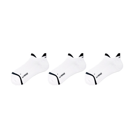 LiNing Ankle Socks Unisex 3 Pack White