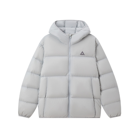 Peak Snow Rider Ultra-Light Warm Lightweight 90% White Duck Down Short Length Thickened Puffer Winter Fashion Hooded Warm Windproof Cold-Proof Down Jacket Unisex Powder Blue