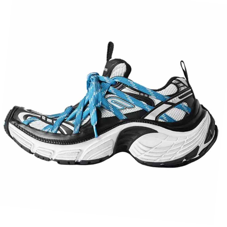 Balenciaga 6XL Extreme Laces Round Toe Lace-Up Thick Sole Distressed Effect Low-Top Dad Shoes Men's Blue