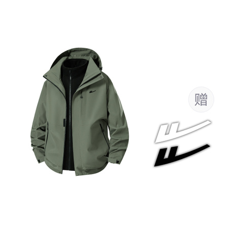 Warrior American Street Style Outdoor 3-in-1 Detachable Multi-Functional Workwear Hooded Casual Versatile Hiking Cycling Jacket Unisex
