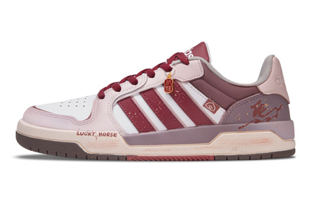 [Custom Sneakers] adidas neo Entrap Fu Ma Chinese New Year Horse Year Gradient Patch Leather Pendant Accessory Trendy Fashion Casual Versatile Wear-Resistant Low-Top Skate Shoes Unisex Beige Red Brown
