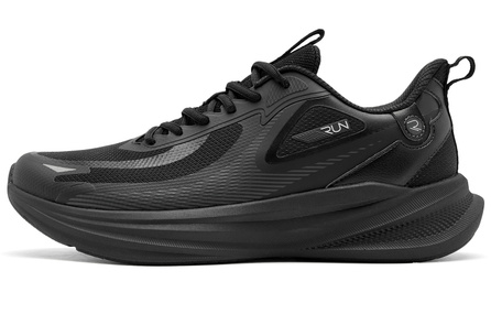 QIAODAN Shu Tan 2.0 Trendy Fashion Versatile Sport Comfort Xiu-Light Speed Tech Rubber Sole Cushioning Slip-Resistant Wear-Resistant Breathable Supportive Lightweight Height-Increasing Rebound Low-Top Running Shoes Men's Black