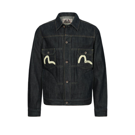 EVISU Denim Jackets Men Denim Blue