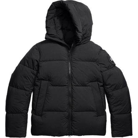 Canada Goose Crofton Series Black Logo Embroidered Patch Crofton Black Label Hooded Puffer Down Jacket Men's