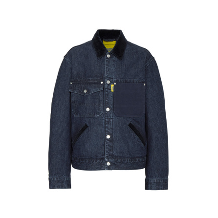 Onitsuka Tiger DENIVITA DENIM JACKET Casual Vintage Denim Jacket Men's Blue