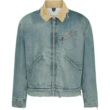 Maison Margiela Lapel Zip Long Sleeve Jacket Men's Light Blue