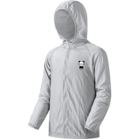 HIPANDA Cool Feeling Outdoor Breathable Hooded Jacket Sun Protection Clothing Unisex Серебристо-серый