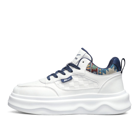 Warrior Fashion Comfort Trendy Versatile White Shoes Daily Commute Street Wear Wear-Resistant Anti-Slip Low-Top Skate Shoes Men's
