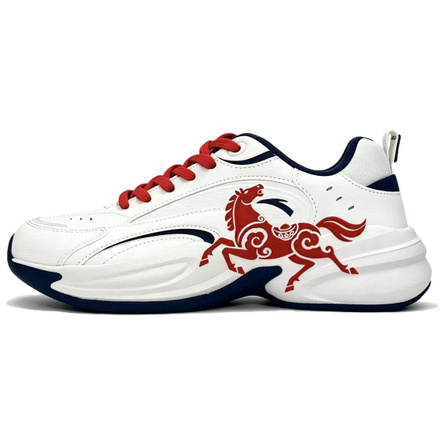 [Custom Sneakers] Anta ACE Year of the Horse Auspicious New Beginning Vintage Running Personalized Hand-Painted Anti-Slip Wear-Resistant Low-Top Casual Shoes Dad Shoes Men's