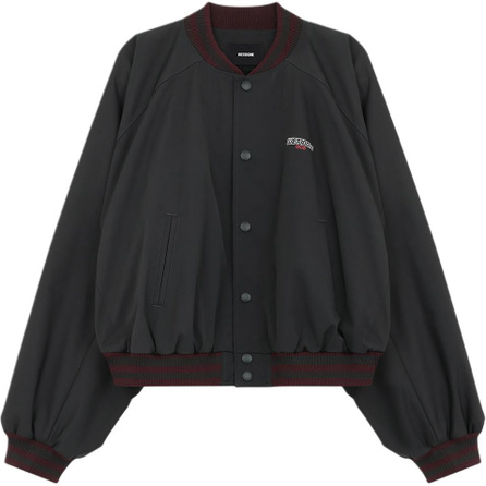 WE11DONE SS26 Front Welt Pocket Ribbed Stand Collar Long Sleeve Jacket Unisex