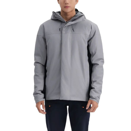 DECATHLON Jackets Men Light Gray/Smoky Black