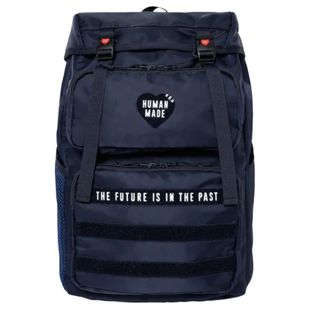 HUMAN MADE Military Brand Letter Logo Nylon Backpack Unisex Navy Blue