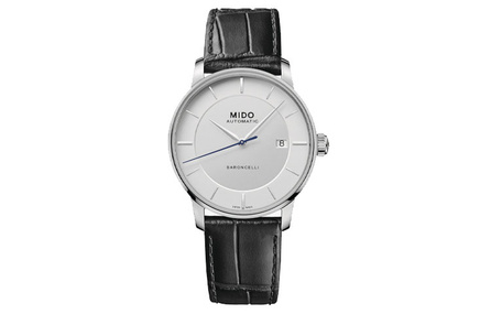 MIDO Baroncelli Heritage Mark Edition Long Power Reserve Automatic Mechanical Men's Watch Automatic Movement 50m Water Resistant Men's Watch Swiss 39mm Silver Dial Stainless Steel Case Leather Strap