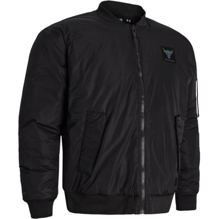 Under Armour Project Rock Solid Color Training Flight Jacket Men's Black