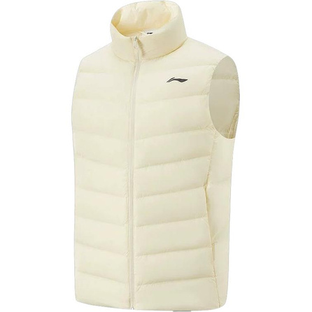 LiNing Solid Zip-Up Stand Collar Versatile Casual Sleeveless Down Vest Men's