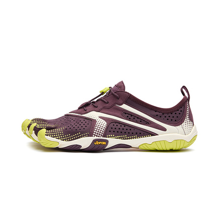 Vibram V-RUN Barefoot Flat Feet Correction Professional Marathon Running Shoes Wear-Resistant Breathable Lightweight Low-Top Training Shoes Men's Deep Purple Ivory White