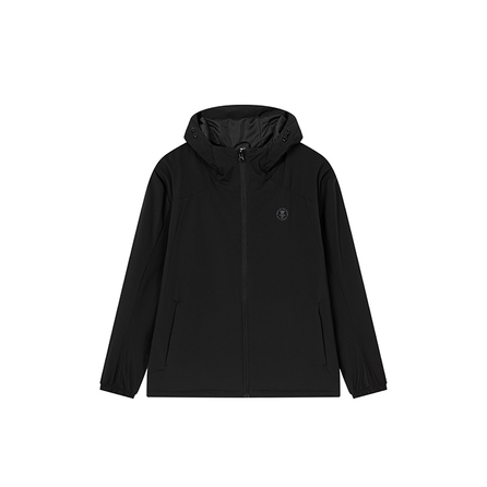 361° Solid Color Zip Hooded Versatile Casual Windbreaker Men's