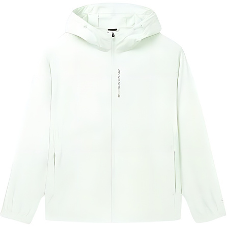 361° Sport Casual Simple Solid Color Hooded Windbreaker Men's Salt Crystal Grey