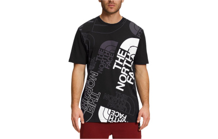 THE NORTH FACE Front Logo Print Crew Neck Short Sleeve T-Shirt Men's Black