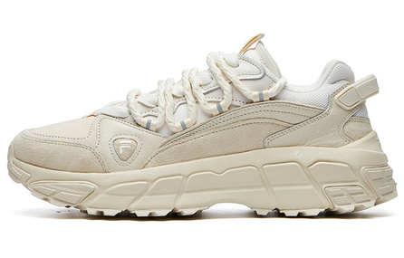 FILA FUSION Skyrunner Cushioning Anti-Slip Wear-Resistant Breathability Low-Top Chunky Sneakers Men's Fragrant Snow